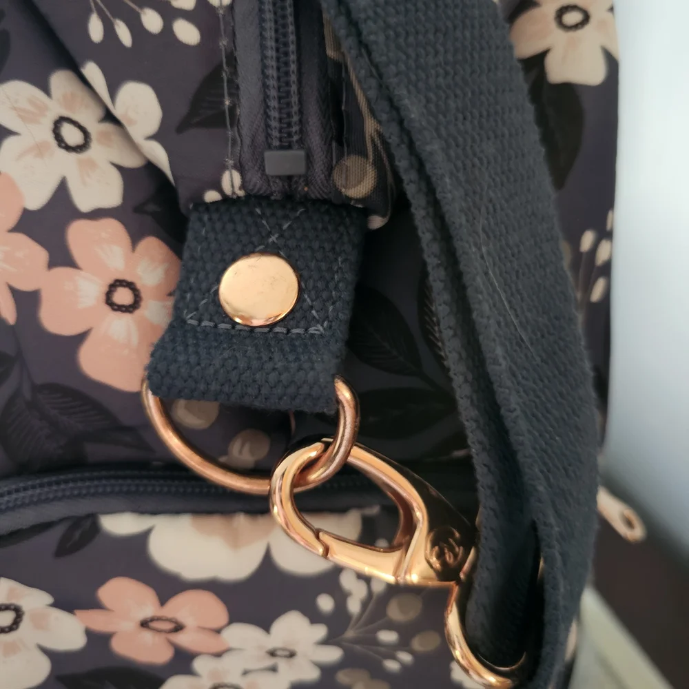 Sarah Wells Floral Breast Pump,Bag For Mothers Who Are Breast Feed Navy and Pink